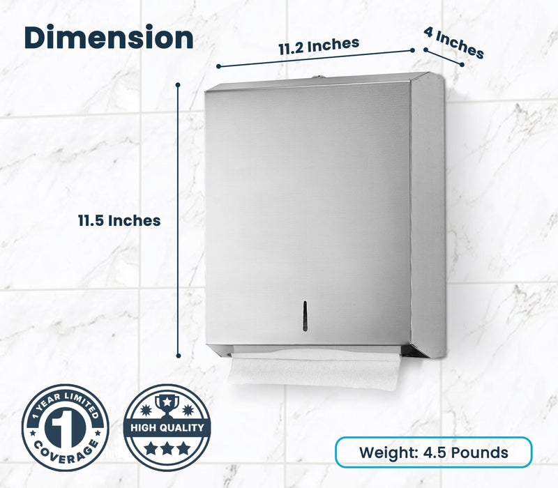 Alpine Industries Paper Towel Dispenser, medium, Stainless Steel - Image 5